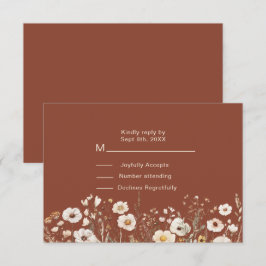 Vildblomma Höst Bröllop Blommig Bröllop OSA Kort