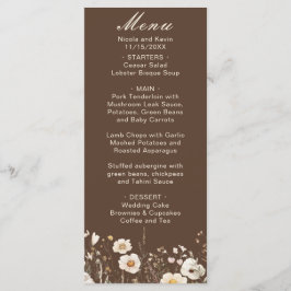 Vildblomma Höst Bröllop Blommig Bröllopsfest Meny