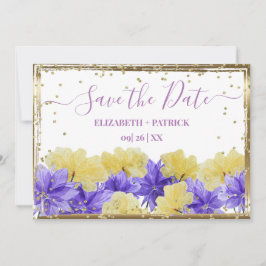 Vildblomma lila rapsodi spara datum inbjudningar