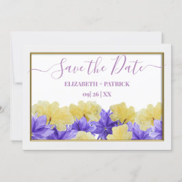 Vildblomma lila rapsodi spara datum inbjudningar