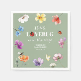 Vildblomma Lovebug Baby Shower Pappersservett