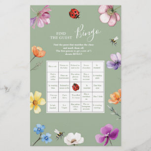 Vildblomma Lovebug Hitta Gästbingo