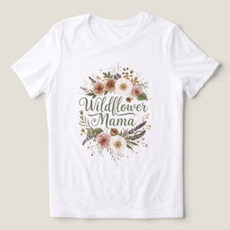 Vildblomma Mama Blommig Mors Dag Mama Present T Shirt