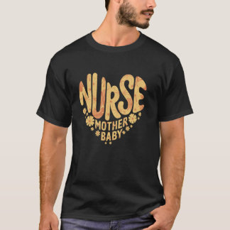 Vildblomma Mamma Baby Sjuksköterska Mamma Baby Bes T Shirt