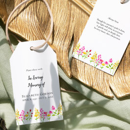 Vildblomma Minnessfröpaket Begravningspresent Presentetikett