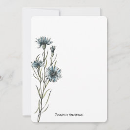 Vildblomma Modern Botanisk Grönska Personlig Anteckningskort