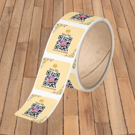 Vildblomma Modern Företag Instagram Qr-kod Fyrkantigt Klistermärke