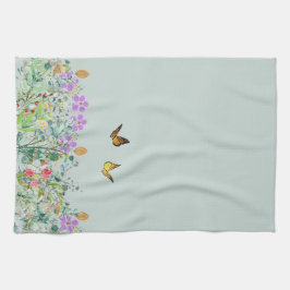 Vildblomma och fjärilar Blommig  Kökshandduk