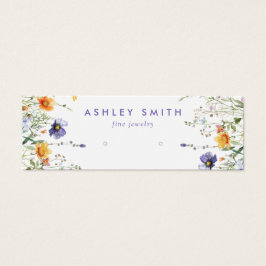 Vildblomma örhänge skyltkort litet visitkort