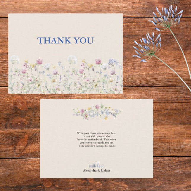 Vildblomma Par Baby Shower Platt Tackkort Tack Kort (Skapare uppladdad)