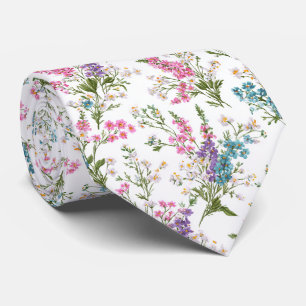 Vildblomma Pastell Vår Blommönster Slips