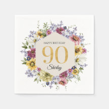 Vildblomma Personlig 90-årsdag