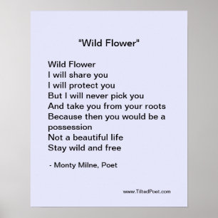 Vildblomma - poesiaffisch poster