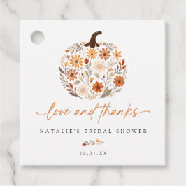 Vildblomma Pumpa Höst Bröllopsfest Gåvor Etiketter