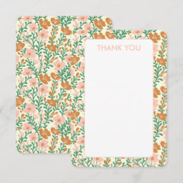 Vildblomma Rosa Gröna Blommor Elegant Blommig Anpa Tack Kort