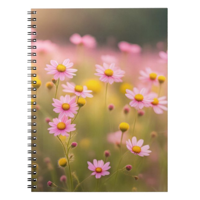 Vildblomma Rosa Tusenskönor Anteckningsbok (Framsidan)