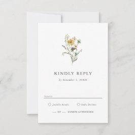 Vildblomma RSVP-kort OSA Kort