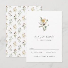 Vildblomma RSVP-kort OSA Kort