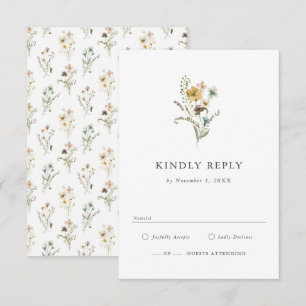 Vildblomma RSVP-kort OSA Kort
