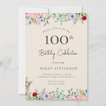 Vildblomma Rustik Boho 100-årsdag Enkel Beige