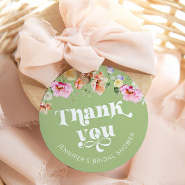 Vildblomma salvia grön bröllopsfest tack gåvor etiketter