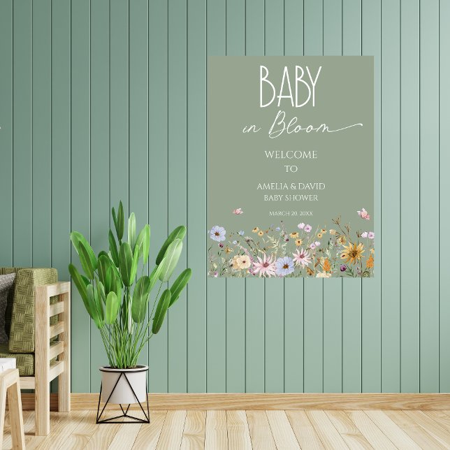 Vildblomma Salvia Grön Grönska Välkomstskylt Poster (Skapare uppladdad)