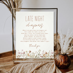 Vildblomma Sent natt dagis Babykläder Fototryck