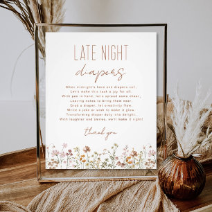Vildblomma Sent natt dagis Babykläder Fototryck
