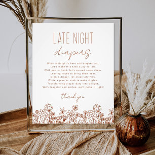 Vildblomma Sent natt dagis Babykläder Fototryck