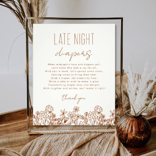 Vildblomma Sent natt dagis Babykläder Fototryck