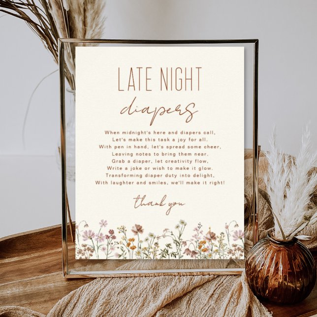 Vildblomma Sent natt dagis Babykläder Poster (Skapare uppladdad)