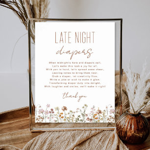 Vildblomma Sent natt dagis Babykläder Poster