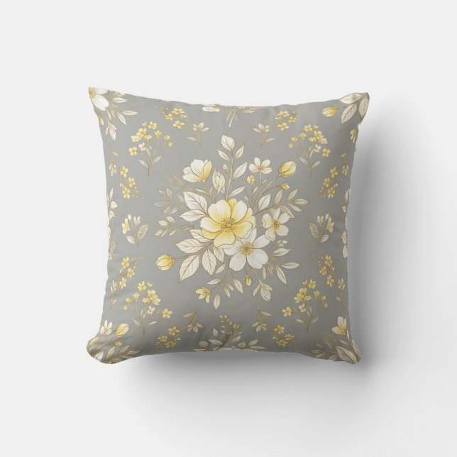 Vildblomma Smörmjölksammet Sammetskudde Kudde (Framsida)