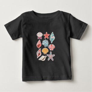 Vildblomma Snigelskal Mussla Sommar Vibes Blommig  T Shirt