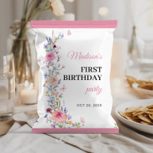 Vildblomma Trädgård Födelsedagsfest Chipspåse Omsl
