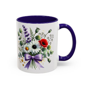 Vildblomma Tusenskönor Mugg Blommig Presentkopp