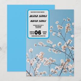 Vildblomma Utfällbara Bröllopsinbjudan, Vacker Brö Inbjudningar