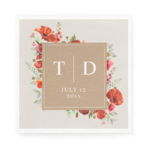 Vildblomma Vallmo Pappkartong Bröllop