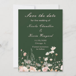 Vildblomma Vår Brudros Rosa Blommig Bröllop Spara Datumet