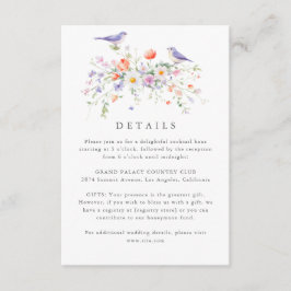 Vildblomma Vår Detaljer Bröllopskonvolutkort Tilläggskort