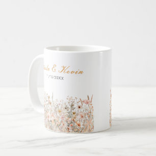 Vildblomma Vår Rosenskugga Blommig Bröllop Kaffemugg
