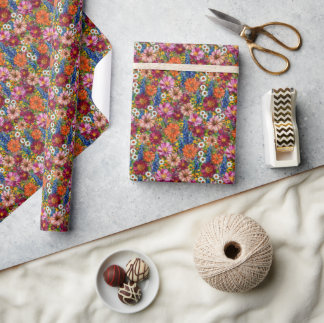 Vildblomma Vårträdgård Presentinslagning Presentpapper