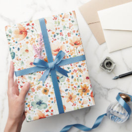 Vildblomma Vattenfärg Blommig Boho Höst Botanik Presentpapper