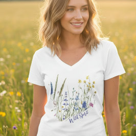 Vildblomma Vild Ande Natur Gåva till Kvinnor T Shirt