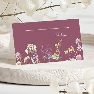 Vildblomma Vilda Blommor Blommig Bröllop Placeringskort
