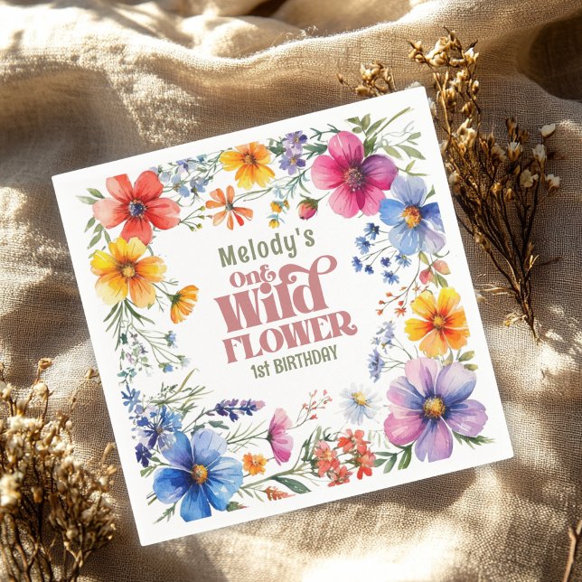 Vildblomma Vilda Ettårsfest  Pappersservett (Skapare uppladdad)