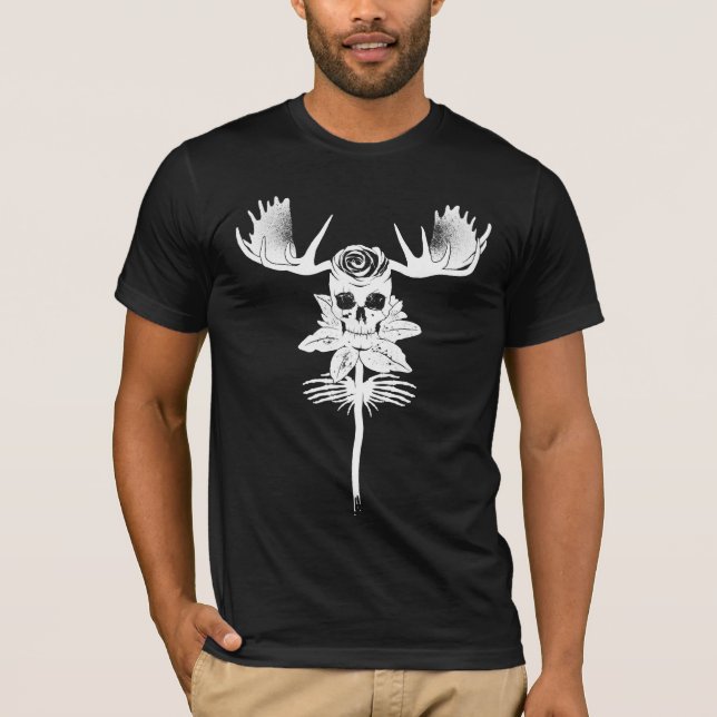 VILDBLOMMA: VITT på BLK-serie T-shirt (Framsida)