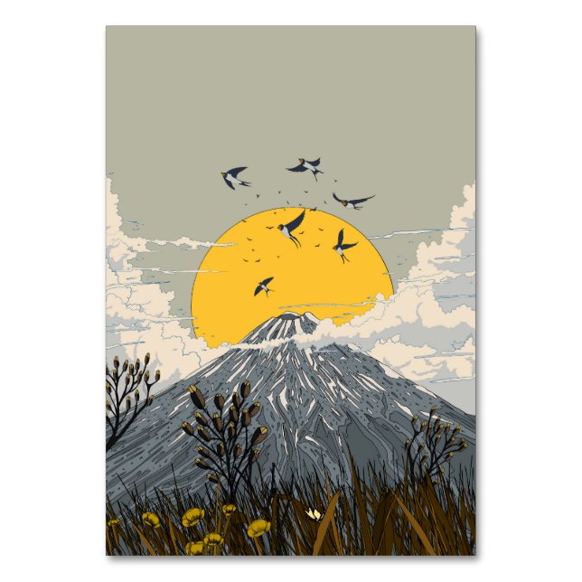 Vildblomma Vulkanberg Bordsnummer (Framsidan)