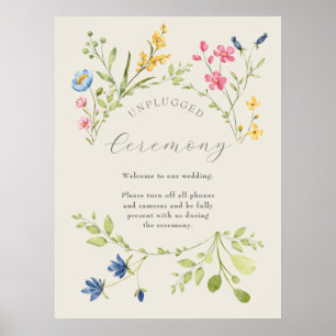 Vildblommabrollop Avstängd Ceremoni Poster