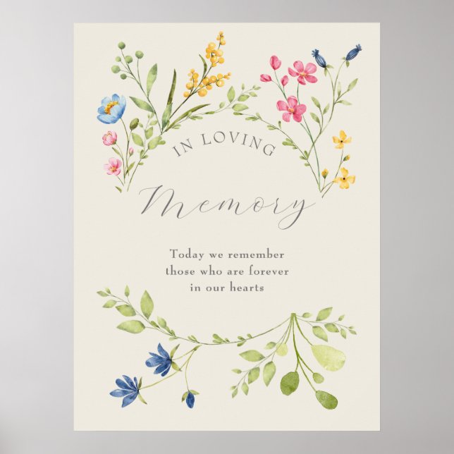 Vildblommabrollop Till min kära minne Poster (Framsidan)
